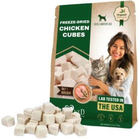 Freeze Dried Chicken Cubes For Dogs 5.3 Oz 150 G (Option: 1pc)