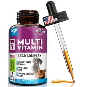 Multivitamin Liquid With Glucosamine & Cranberry 15 In 1 Health Supplements For Urinary Tract Kidney Bladder Hip And Joint Skin And C (Option: Beloved Pets)