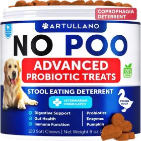 Coprophagia Deterrent Stop Eating Poop Treats With Probiotics Pumpkin & Digestive Enzymes For all Ages (Option: 1pcs)