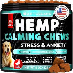 Hemp Calming Chews For Dogs Dog Anxiety Relief Treats With Hemp Oil Turmeric Valerian Ginger Health And Wellness Supplements For Dogs (Option: 1pcs)