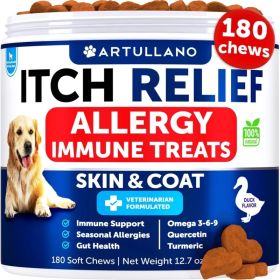 Allergy Relief Chews Itching Skin Relief For Dogs Fish Oil 3 Seasonal Allergies Pills Skin & Coat Anti Itch Hot Spots Treatment (Option: Artullano)