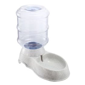 3.5L/1Gal Pet Water Dispenser Self-Dispensing Gravity Pets Water Feeder Automatic Pet Waterer Dog (Option: Beige)