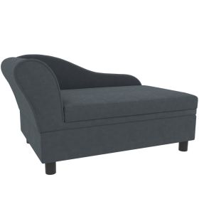 Pet Sofa Bed Couch with Storage, Pet Sofa for Small Dogs, Dark Gray (Option: Dark Gray-750x490x165 mm)