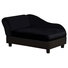 Pet Sofa Bed Couch with Storage, Pet Sofa for Small Dogs, Black (Option: Black-740x485x165 mm)