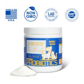 Bark And Meow Probiotics For Dogs 7 Tailored Strains Prebiotics, Pumpkin & Carrot 5 Billion CFU Scoop Human-Grade, Non-GMO, Vet-Approved, (Option: 1pcs)