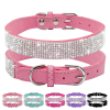Dog Collar Crystal Glitter Rhinestone Pet Collars Zinc Alloy Buckle Collar For Small Medium Dogs Chihuahua Pug Dog Collar