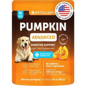 Pumpkin Powder For Dogs Digestive Support 16 OZ Fiber Supplement For Constipation, Gut Healthy, Skin, Digestion Glands, and Firm Stools (Option: 1pcs)