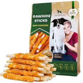 Dog Sticks Wrapped With Chicken Natural Chew Treats, Grain Free, Organic, Meat & Human Grade Dried Snacks (Option: Beloved Pets)
