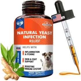 Natural Dog Yeast Infection Anti Itch Treatment Itchy Ears Skin & Allergy Symptoms Relief Reduces Inflammation & Relieves Irritation (Option: 1pc)